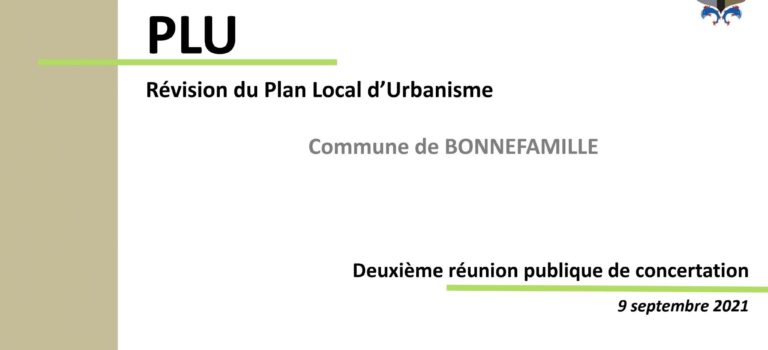 À Bonnefamille le Plan Local d’Urbanisme en pleine discussion