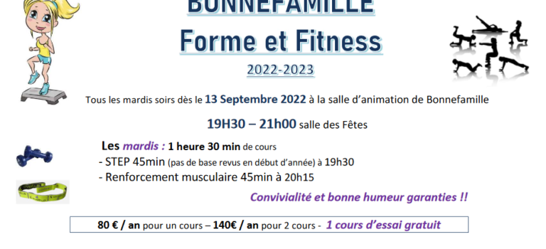 Bonnefamille Forme & Fitness saison 2022
