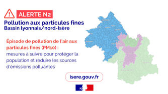 Activation du niveau d’alerte N2 pour pollution de l’air dans le bassin lyonnais/nord-Isère