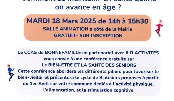 Conférence “Comment se maintenir en santé quand on avance en âge ?”