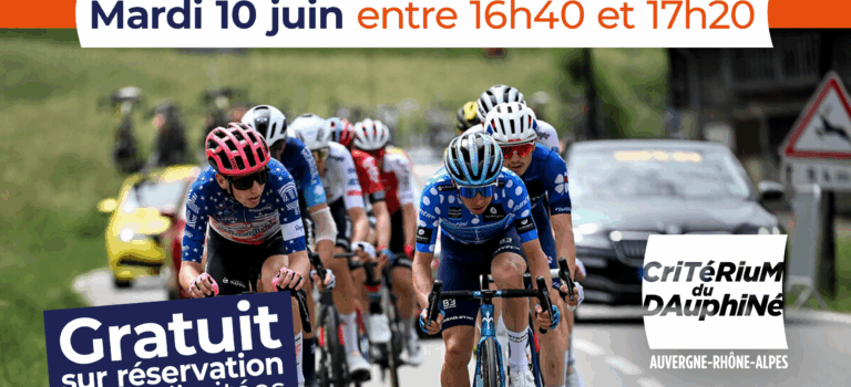 Assistez à l’arrivée de la 3ème étape du Critérium du Dauphiné le 10 juin 2025 à Charantonnay avec COLL’in TAD Assistez à l’arrivée de la 3ème étape du Critérium du Dauphiné le 10 juin 2025 à Charantonnay avec COLL’in TAD