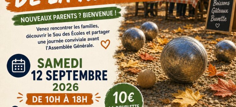 La Pétanque de la Rentrée du Sou des Écoles – 12 Septembre 2026